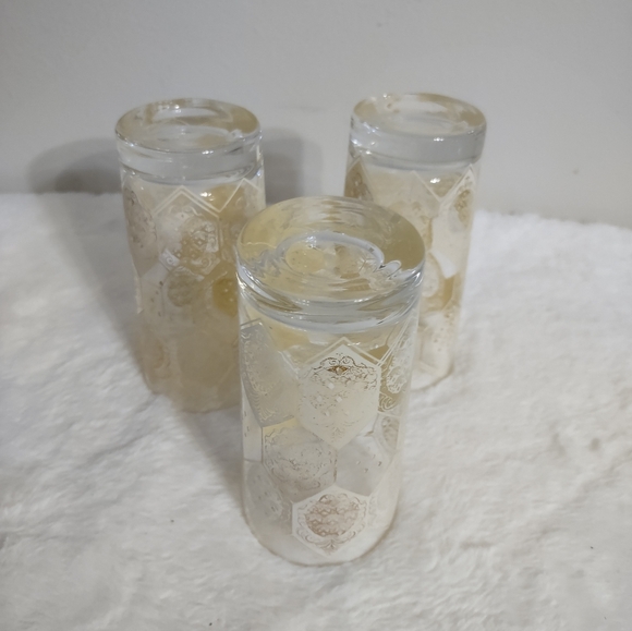 3 Cera Ned Harris Highball Cocktail Glasses 22Kt "6" Pineapple Tumblers - Picture 3 of 12